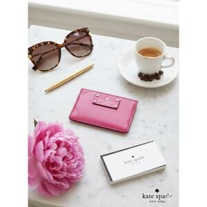 Kate Spade Wellesley Graham Leather Card Case – Pink